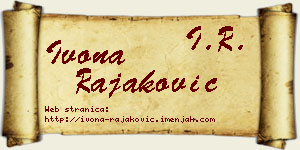 Ivona Rajaković vizit kartica